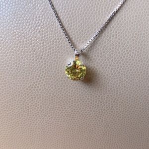 Sterling Silver Yellow Topaz Pendant